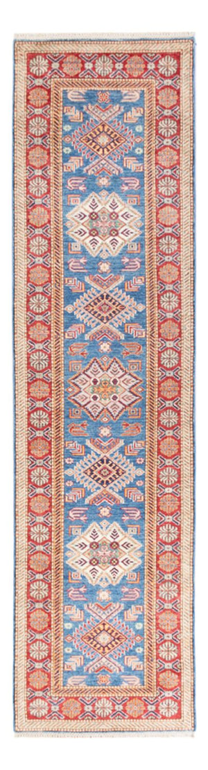 Biegacz Dywan Ziegler - Kazak - 302 x 79 cm - niebieski