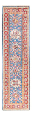 Biegacz Dywan Ziegler - Kazak - 302 x 80 cm - niebieski