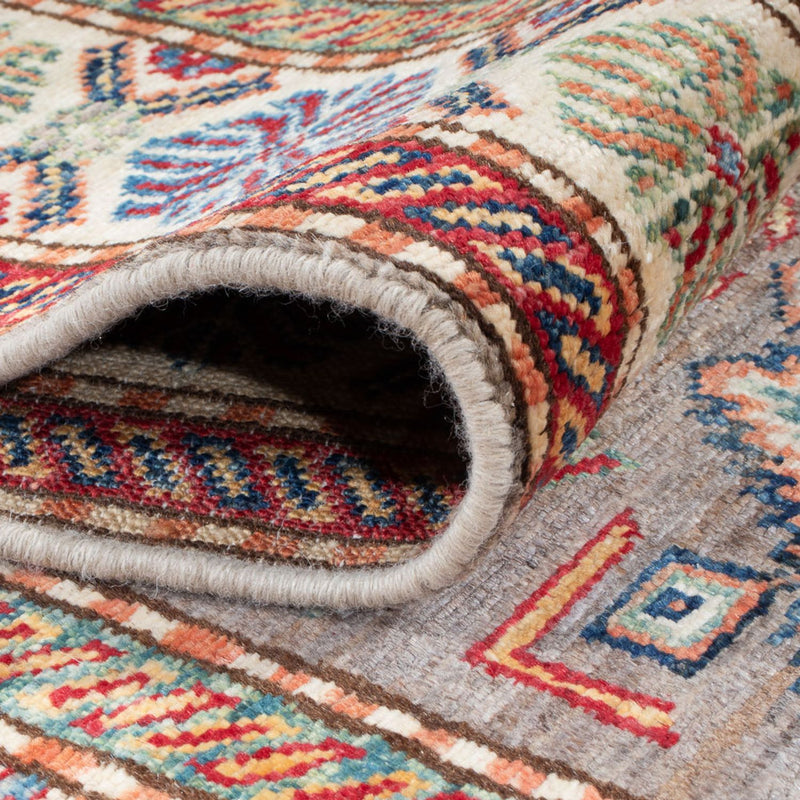 Biegacz Dywan Ziegler - Kazak - 293 x 83 cm - ciemny beż