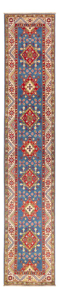 Biegacz Dywan Ziegler - Kazak - 403 x 78 cm - ciemnoniebieski
