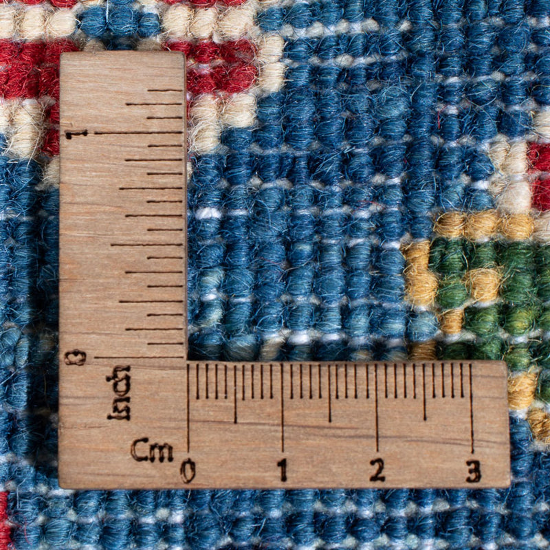 Biegacz Dywan Ziegler - Kazak - 403 x 78 cm - ciemnoniebieski