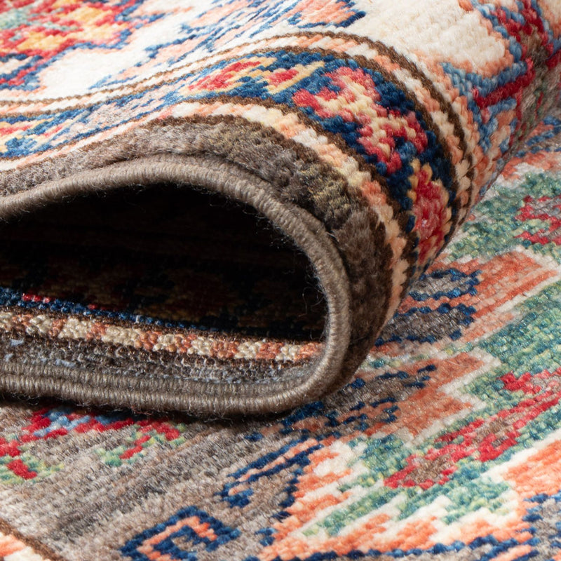 Biegacz Dywan Ziegler - Kazak - 305 x 79 cm - ciemny beż