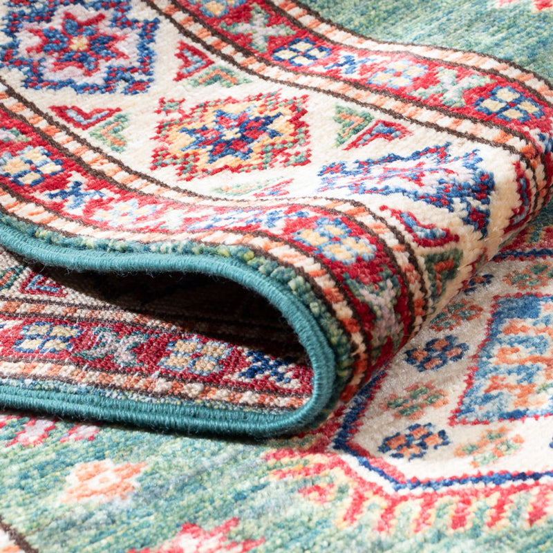 Biegacz Dywan Ziegler - Kazak - 295 x 76 cm - zielona