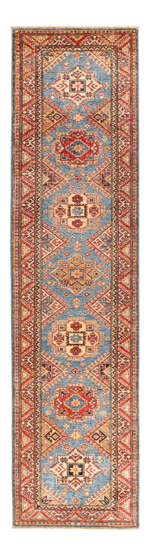 Biegacz Dywan Ziegler - Kazak - 312 x 75 cm - turkusowy