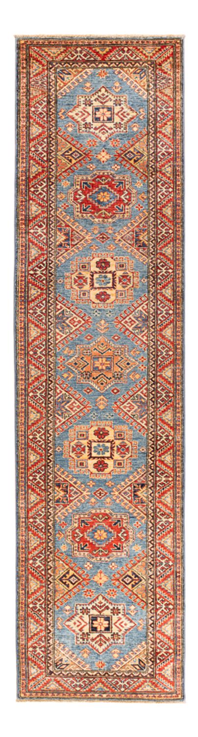 Biegacz Dywan Ziegler - Kazak - 312 x 75 cm - turkusowy