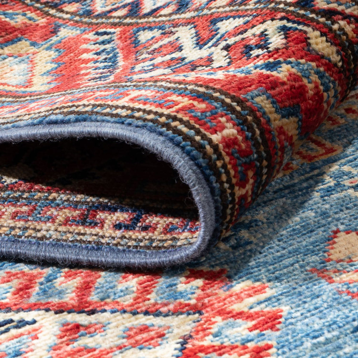 Biegacz Dywan Ziegler - Kazak - 312 x 75 cm - turkusowy