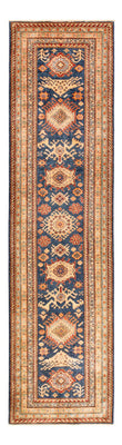 Biegacz Dywan Ziegler - Kazak - 304 x 80 cm - ciemnoniebieski