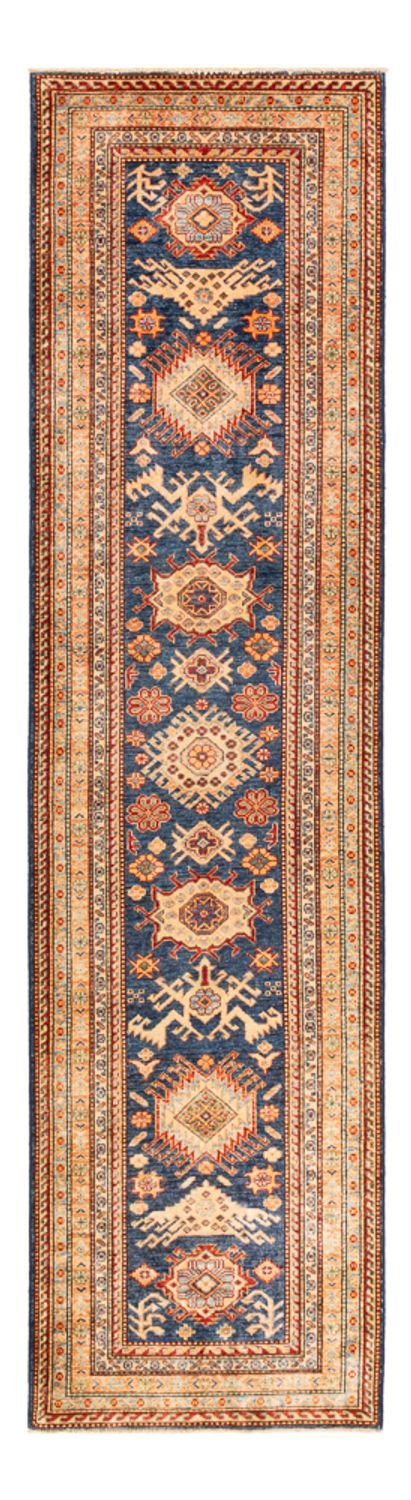Biegacz Dywan Ziegler - Kazak - 304 x 80 cm - ciemnoniebieski