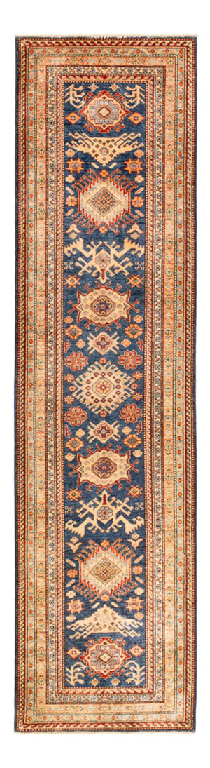 Biegacz Dywan Ziegler - Kazak - 304 x 80 cm - ciemnoniebieski