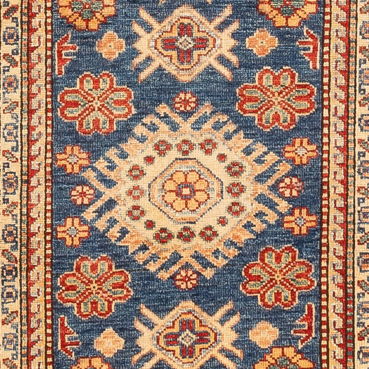 Biegacz Dywan Ziegler - Kazak - 304 x 80 cm - ciemnoniebieski