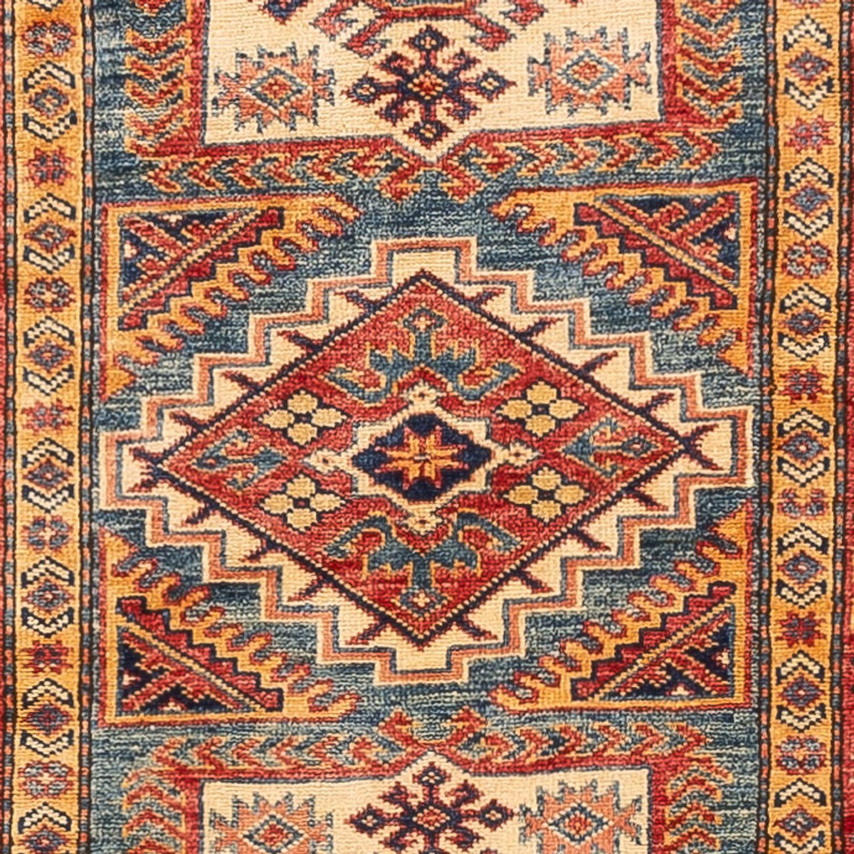 Biegacz Dywan Ziegler - Kazak - 307 x 78 cm - ciemny beż