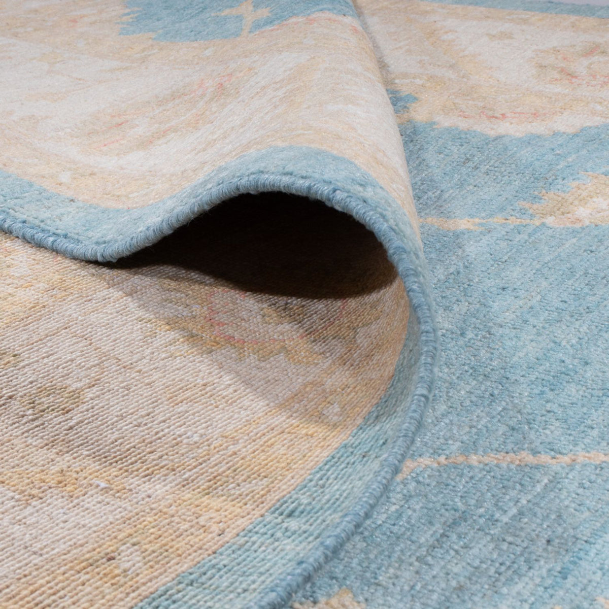 Dywan Zieglera - 247 x 171 cm - jasnoniebieski