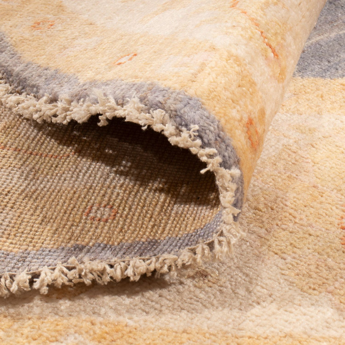 Dywan Zieglera okrągły  - 198 x 196 cm - morski błękit