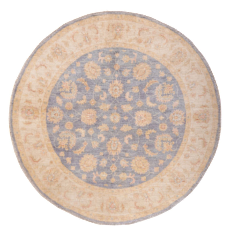 Dywan Zieglera okrągły  - 146 x 146 cm - morski błękit