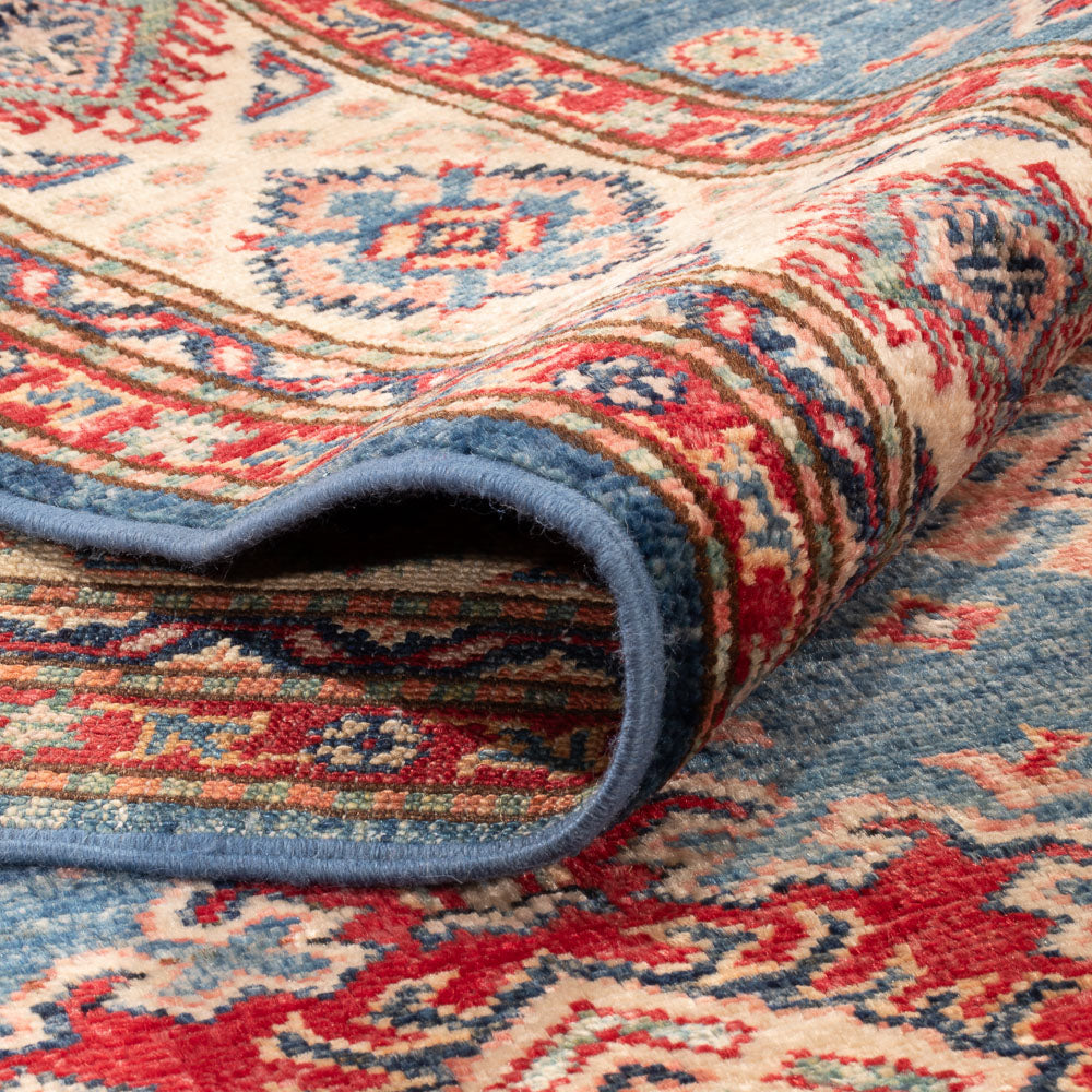 Dywan Ziegler - Kazak - 204 x 146 cm - niebieski