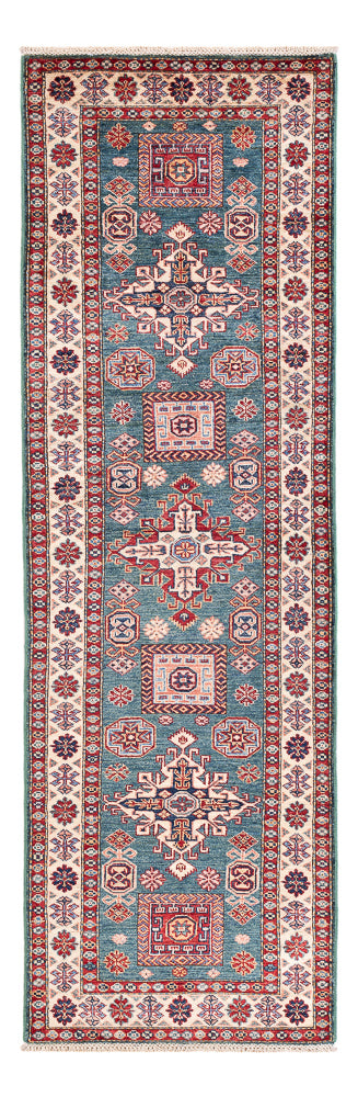 Biegacz Dywan Ziegler - Kazak - 253 x 78 cm - ciemnoniebieski