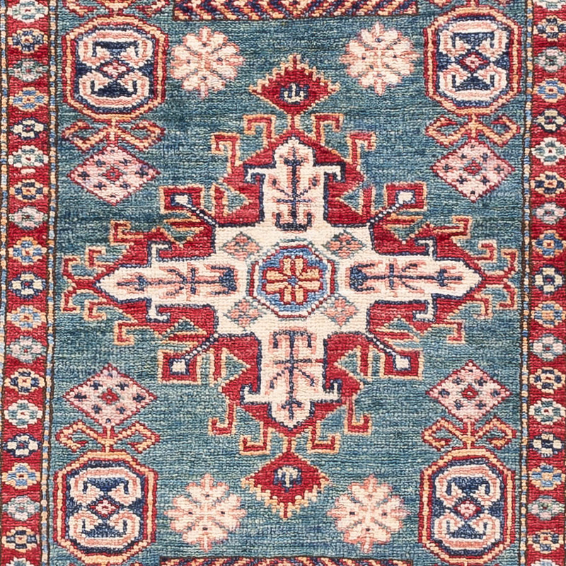 Biegacz Dywan Ziegler - Kazak - 253 x 78 cm - ciemnoniebieski