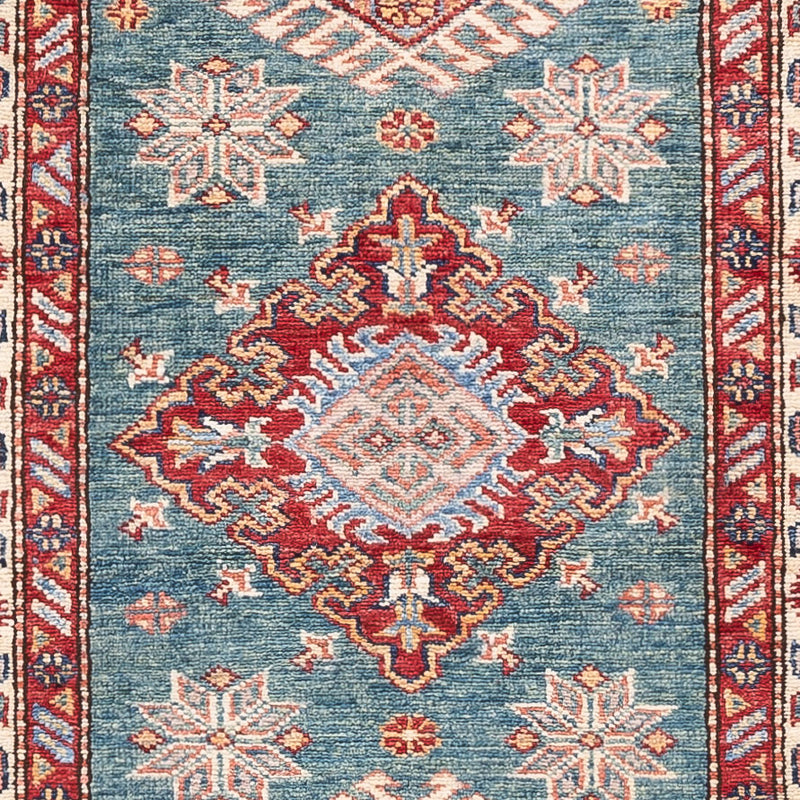 Biegacz Dywan Ziegler - Kazak - 247 x 75 cm - ciemnoniebieski