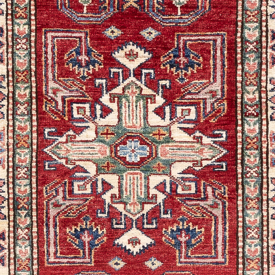 Biegacz Dywan Ziegler - Kazak - 251 x 76 cm - czerwony