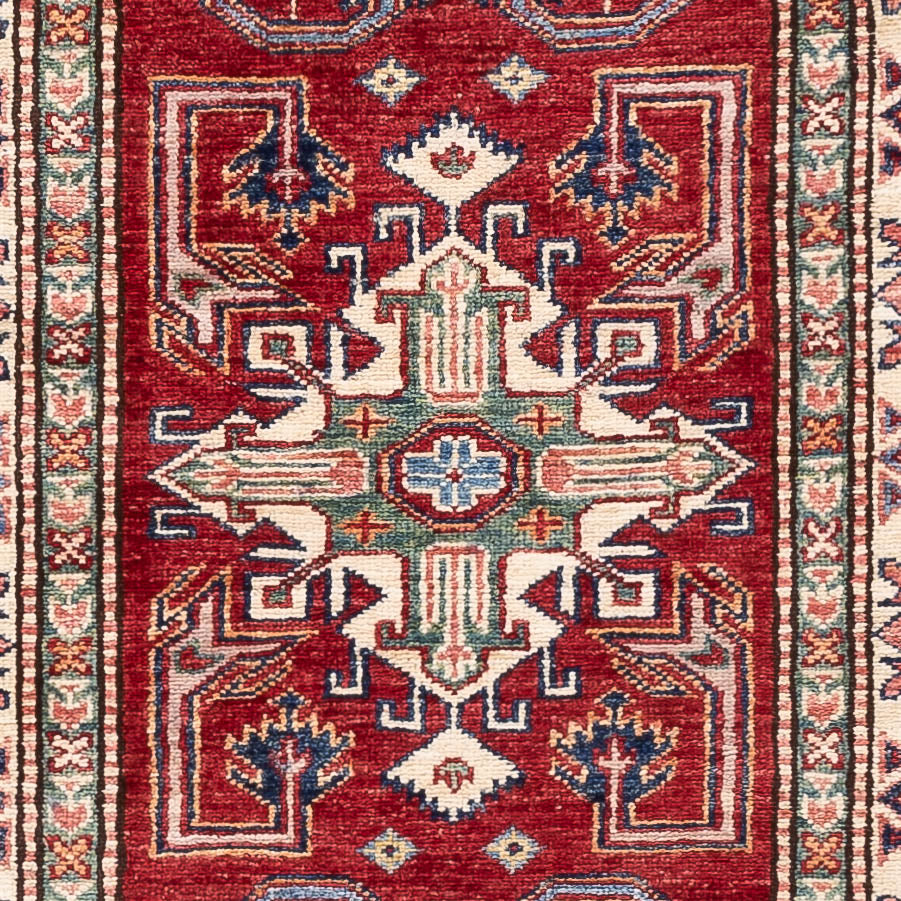 Biegacz Dywan Ziegler - Kazak - 251 x 74 cm - czerwony