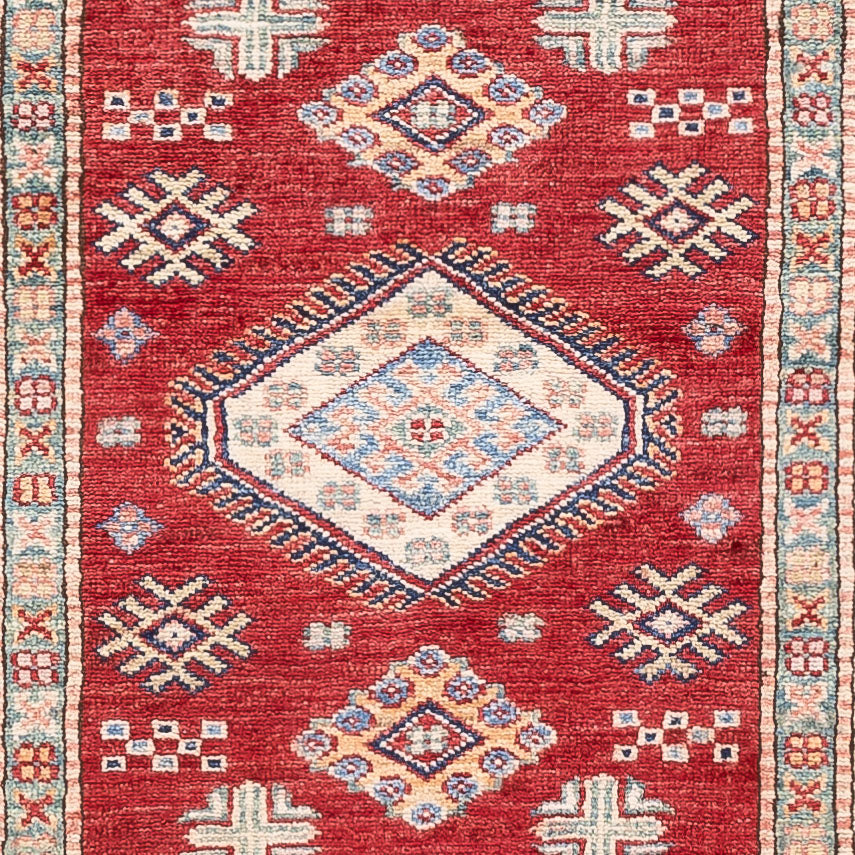 Biegacz Dywan Ziegler - Kazak - 236 x 77 cm - czerwony