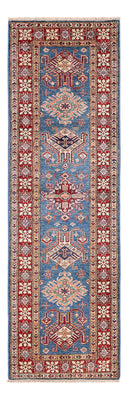 Biegacz Dywan Ziegler - Kazak - 242 x 73 cm - niebieski