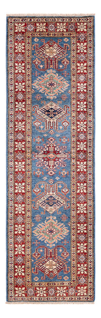 Biegacz Dywan Ziegler - Kazak - 242 x 73 cm - niebieski