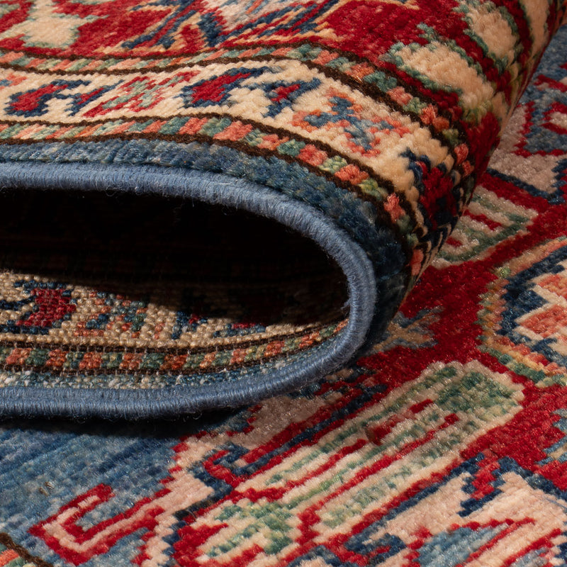 Biegacz Dywan Ziegler - Kazak - 242 x 73 cm - niebieski