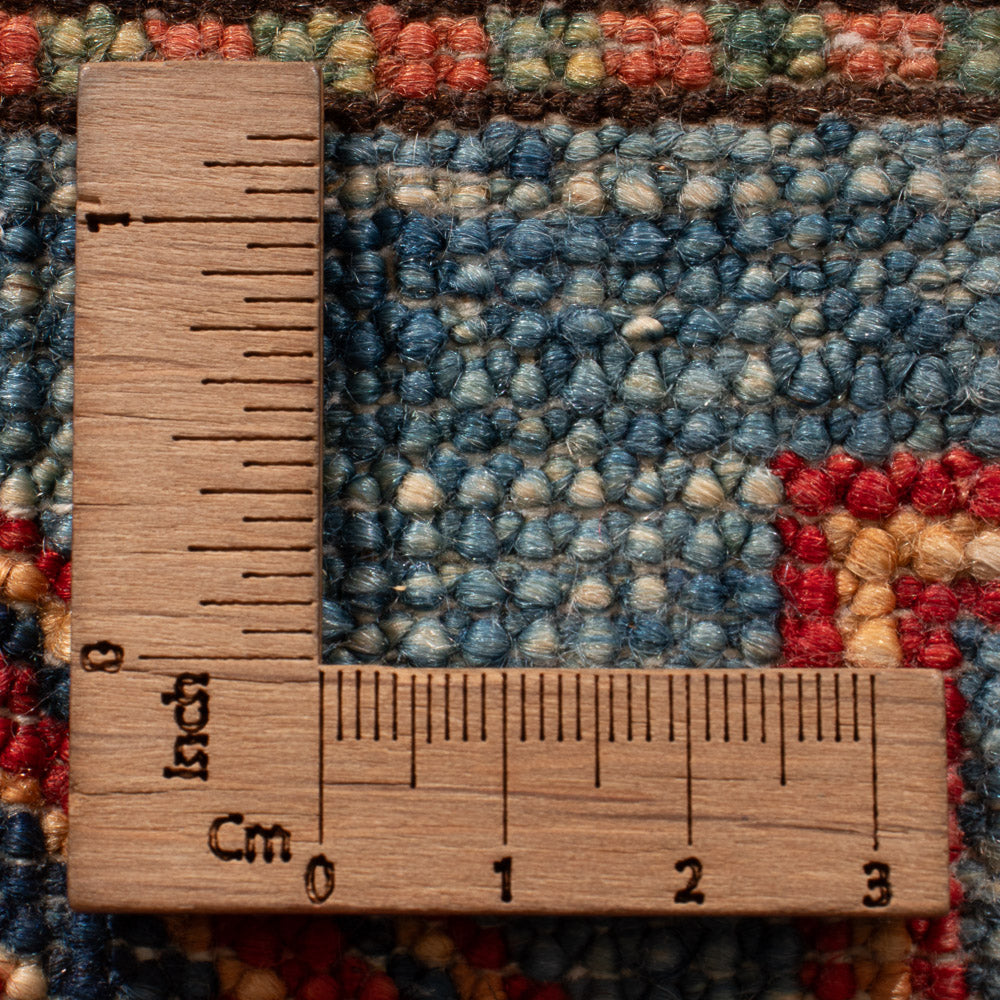 Biegacz Dywan Ziegler - Kazak - 242 x 73 cm - niebieski