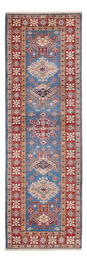 Biegacz Dywan Ziegler - Kazak - 240 x 75 cm - niebieski