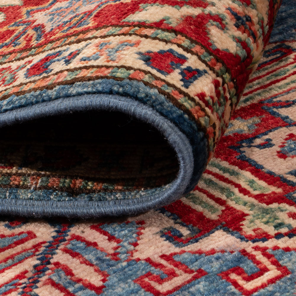 Biegacz Dywan Ziegler - Kazak - 240 x 75 cm - niebieski