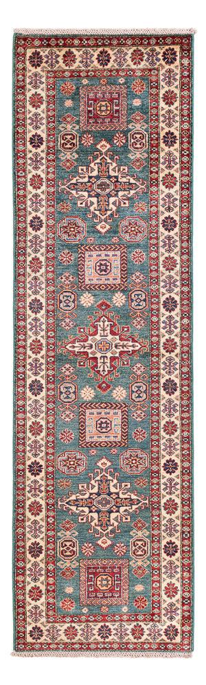 Biegacz Dywan Ziegler - Kazak - 253 x 79 cm - ciemna zieleń