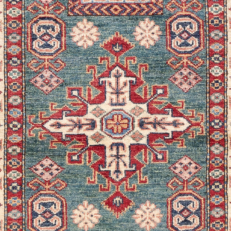 Biegacz Dywan Ziegler - Kazak - 253 x 79 cm - ciemna zieleń