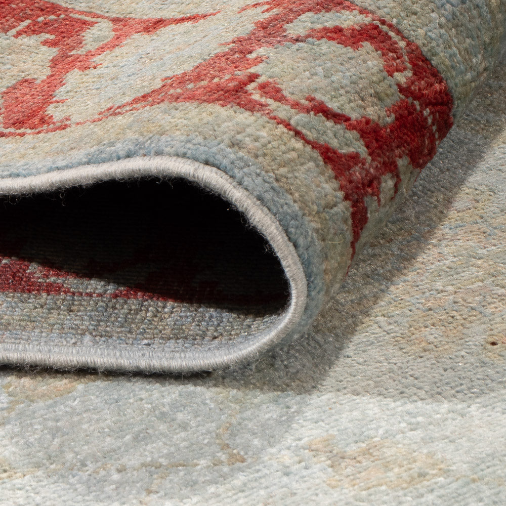 Biegacz Dywan Ziegler - Modern - 303 x 89 cm - jasnoniebieski