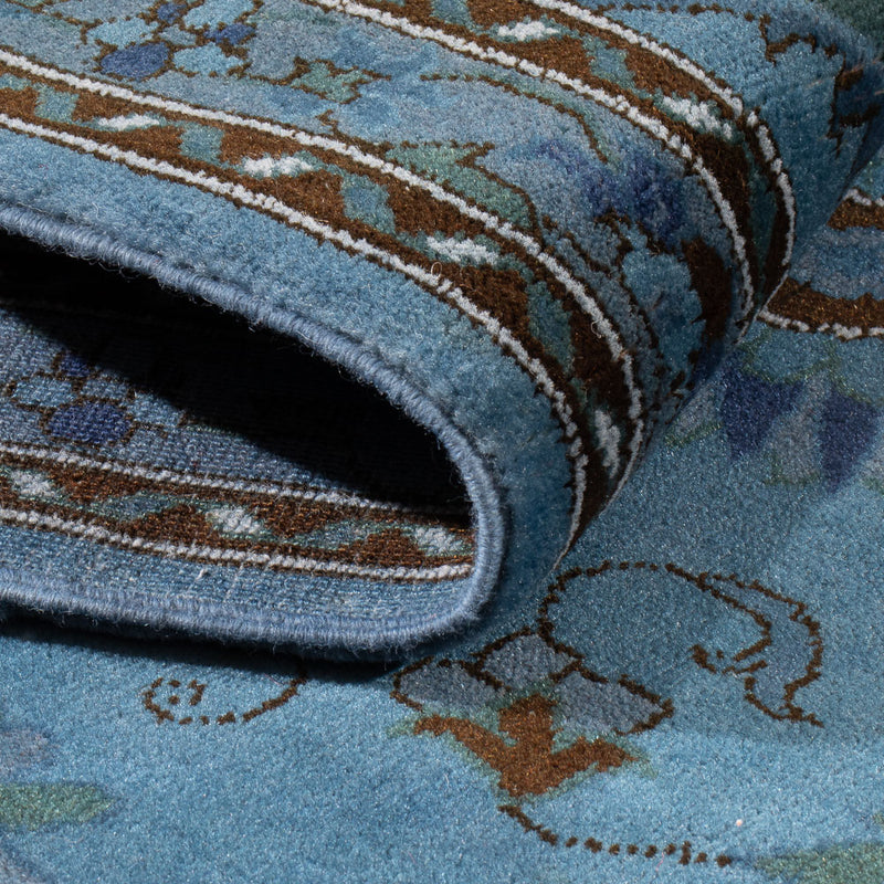 Biegacz Dywan Ziegler - Modern - 245 x 80 cm - niebieski