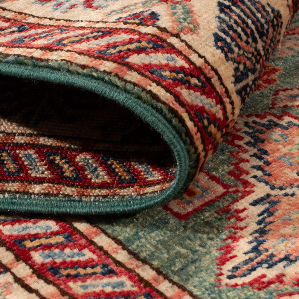 Biegacz Dywan Ziegler - Kazak - 248 x 75 cm - ciemna zieleń