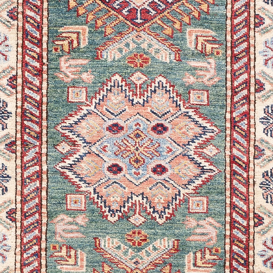 Biegacz Dywan Ziegler - Kazak - 248 x 73 cm - ciemna zieleń