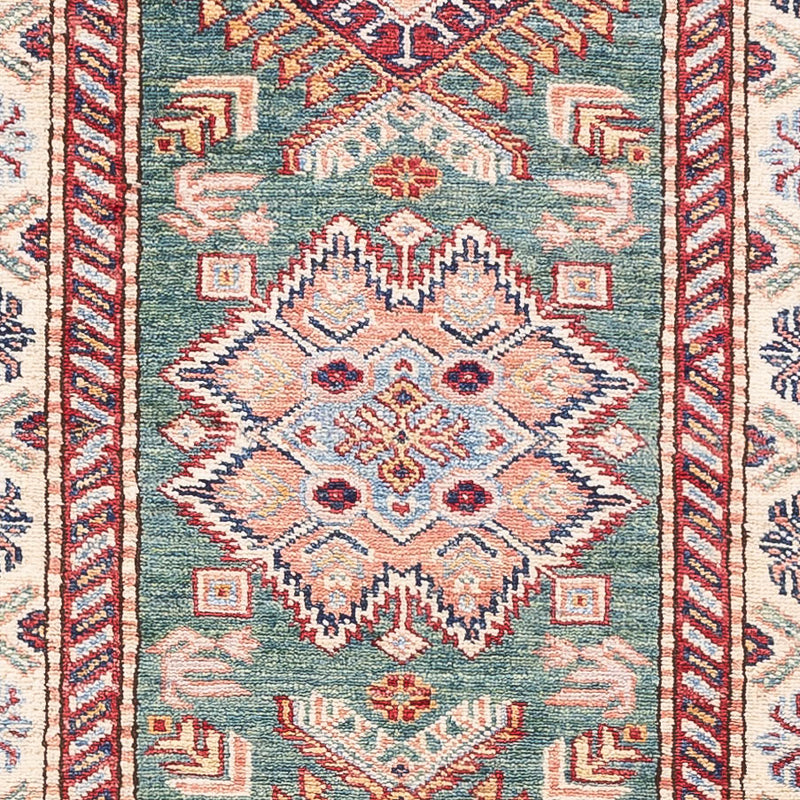 Biegacz Dywan Ziegler - Kazak - 248 x 73 cm - ciemna zieleń