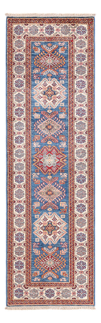 Biegacz Dywan Ziegler - Kazak - 246 x 75 cm - niebieski