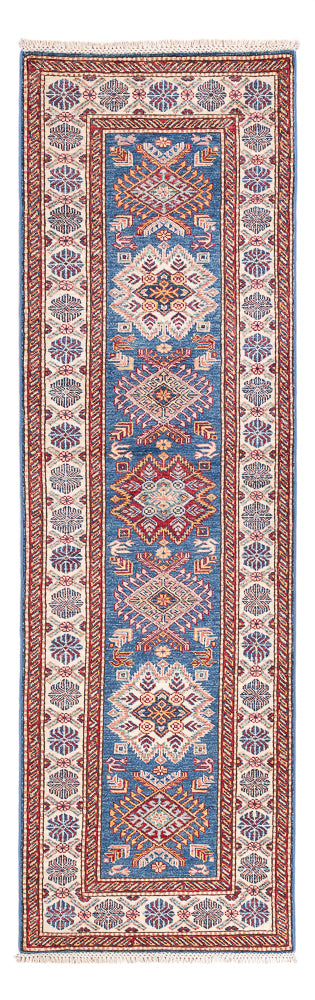 Biegacz Dywan Ziegler - Kazak - 247 x 73 cm - niebieski