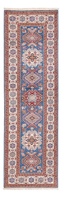 Biegacz Dywan Ziegler - Kazak - 247 x 73 cm - niebieski
