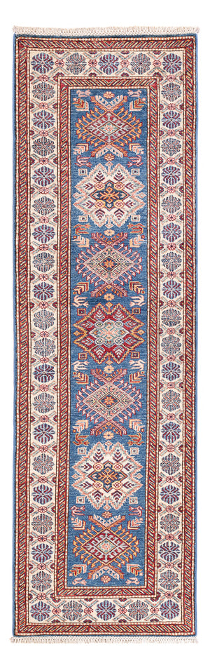 Biegacz Dywan Ziegler - Kazak - 247 x 73 cm - niebieski