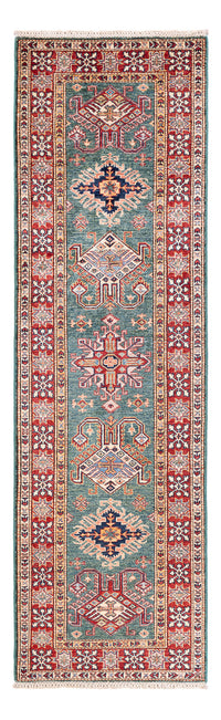 Biegacz Dywan Ziegler - Kazak - 256 x 74 cm - zielona
