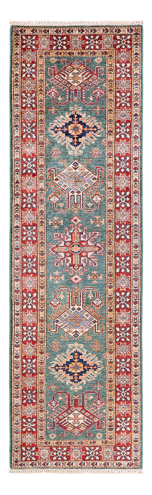 Biegacz Dywan Ziegler - Kazak - 256 x 74 cm - zielona