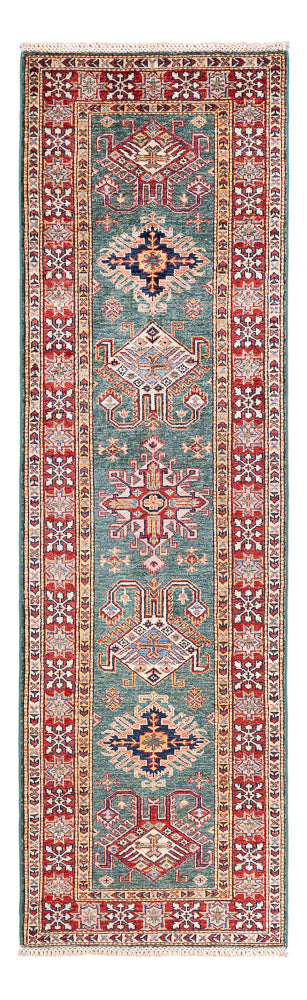 Biegacz Dywan Ziegler - Kazak - 256 x 74 cm - zielona
