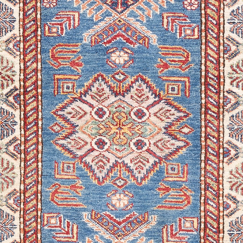 Biegacz Dywan Ziegler - Kazak - 287 x 78 cm - niebieski