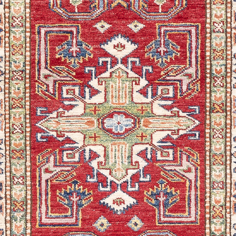 Biegacz Dywan Ziegler - Kazak - 250 x 76 cm - czerwony