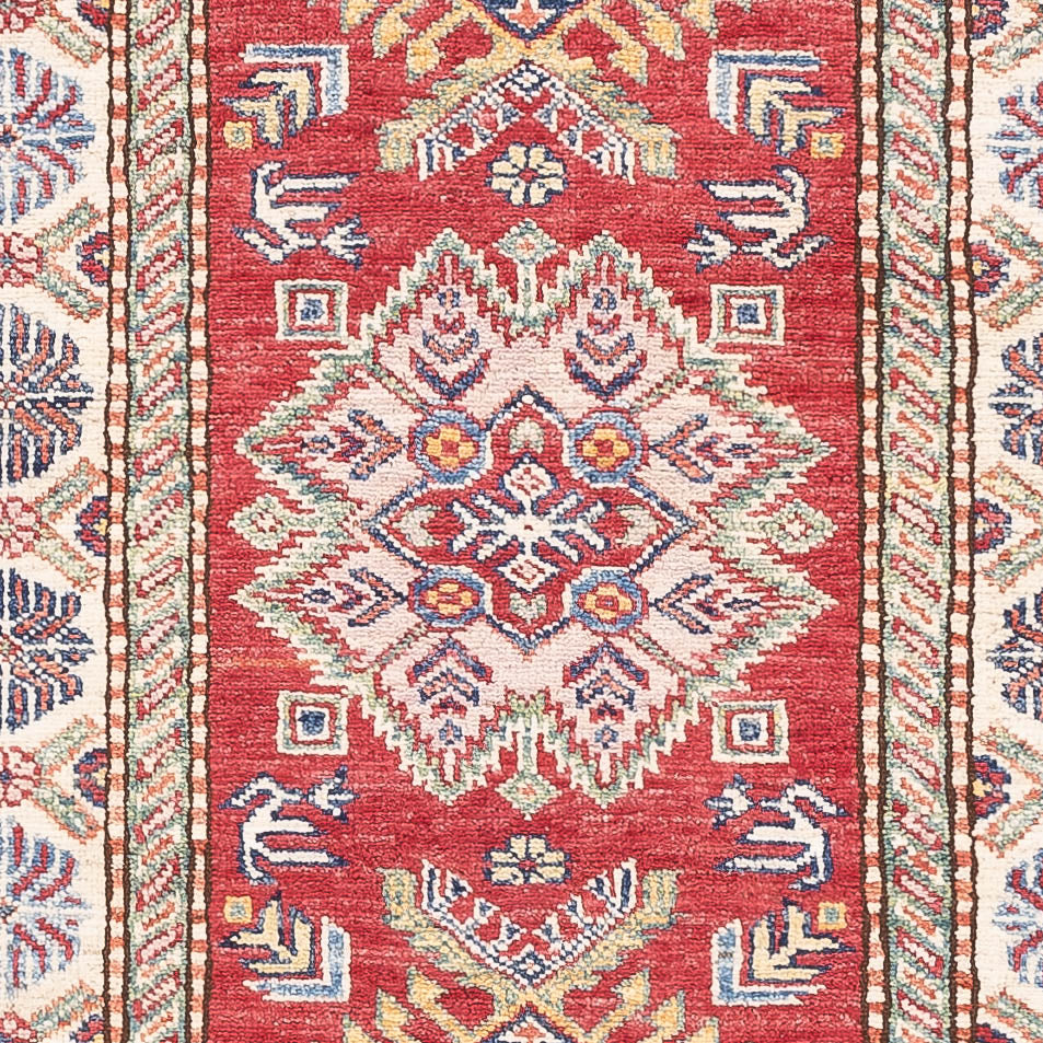 Biegacz Dywan Ziegler - Kazak - 263 x 76 cm - czerwony