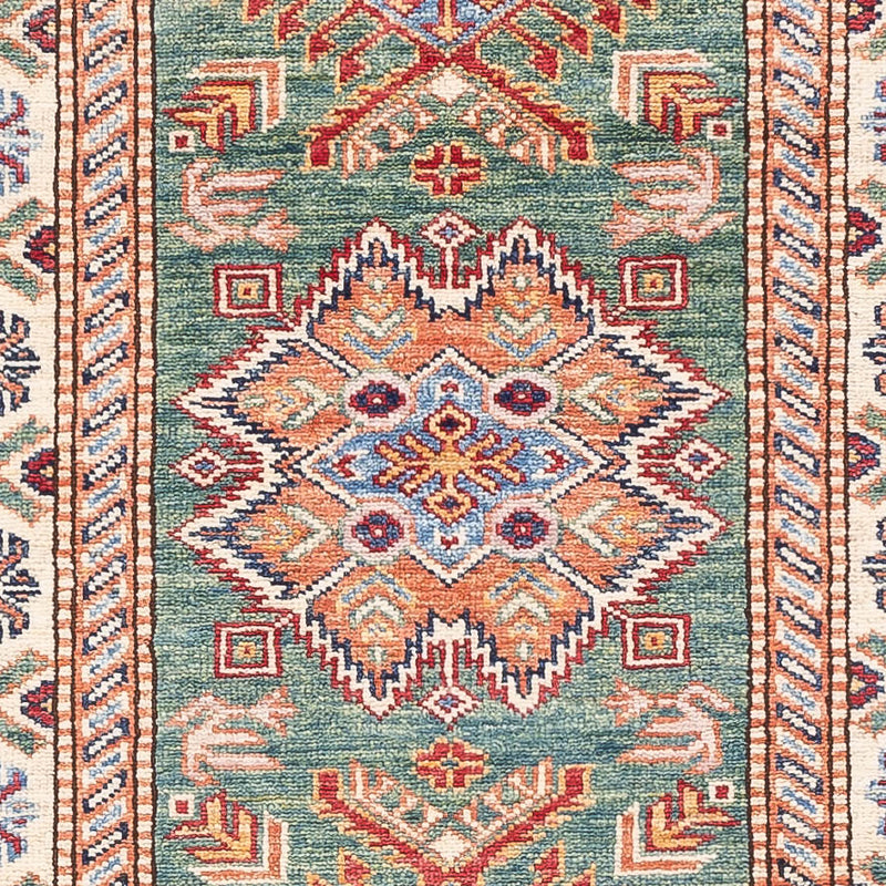 Biegacz Dywan Ziegler - Kazak - 244 x 75 cm - jasnozielony
