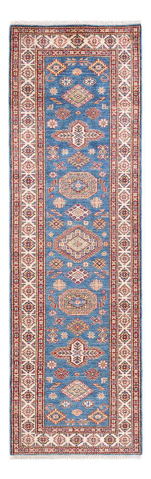 Biegacz Dywan Ziegler - Kazak - 252 x 75 cm - niebieski